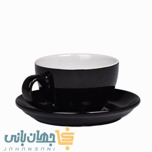 کاپ کاپوچینو با نعلبکی مشکی