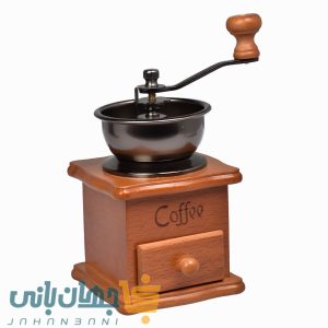 آسیاب دستی قهوه مخزن دار چوبی