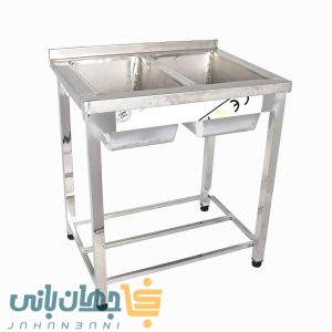 سینک 80 سانت دو لگن جوشی برند جهان بانی