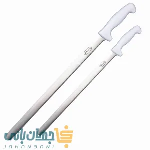 چاقو نان فانتزی اره ای دسته سفید بست در دو سایز