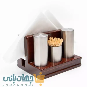 ست پنج‌تکه نمکدان و جای دستمال فلورانس ادریک (مدل تیره)